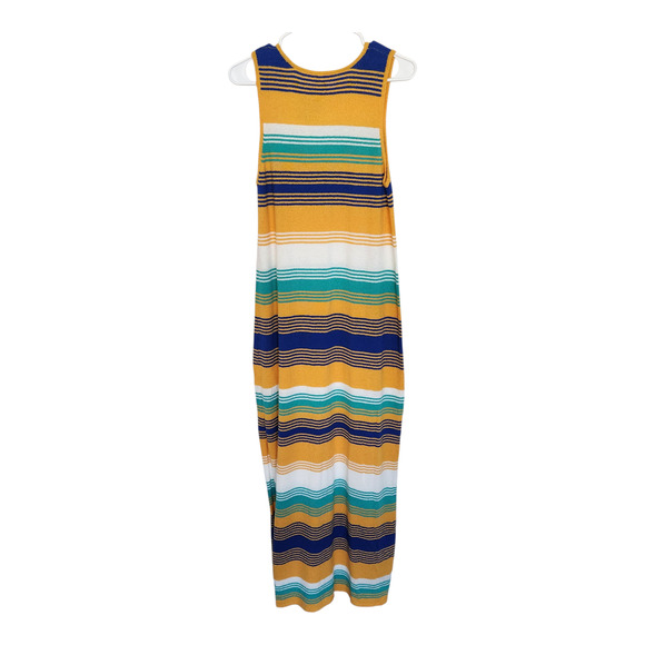 Minnie Rose Midi Tank Dress L Striped Terry Cloth Beach Resortwear Vacation - Picture 2 of 8